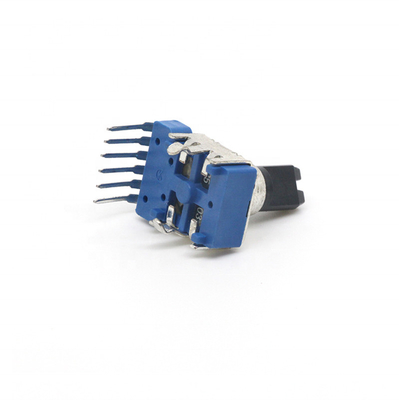 CE 11mm 6 περιστροφικό δοχείο ενισχυτών B100k ποτενσιόμετρων καρφιτσών διπλό