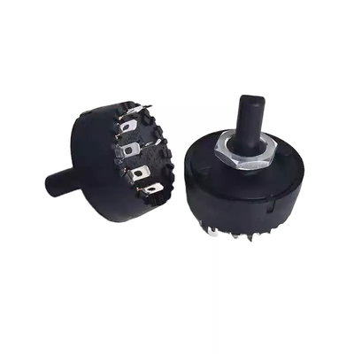 Juicer 29mm συνεχής περιστροφικός διακόπτης 6A 1 Πολωνός 12 ανεμιστήρας περιστροφικών διακοπτών τρόπων