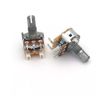 Ποτενσιόμετρο 5k με διακόπτη 15mm Dual Gang Audio Taper